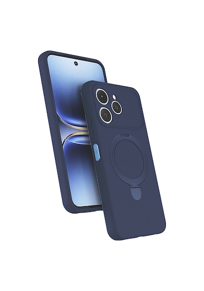 Ardemix Tecno Spark 40 Kılıf M-safe Şarj Özellikli Standlı Zore Samara Kapak - Lacivert