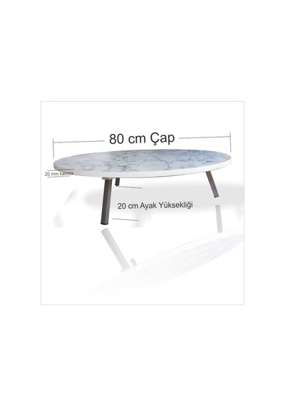 M3 Büyük 80Cm Çap Yer Yemek Sofrası Sinisi Hamur Açma Masası Tahtası