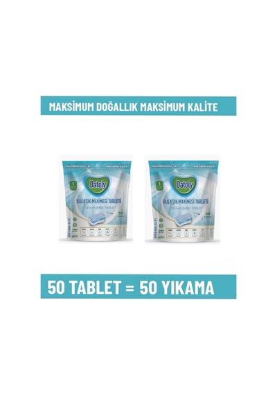 Bulaşık Makinesi Tableti - Süper 2'li 100 Tablet - 100 Yıkama