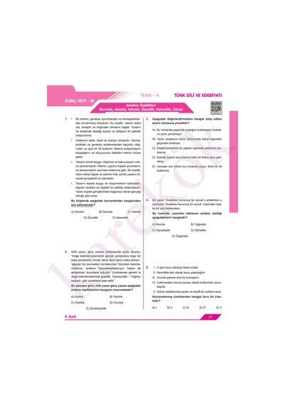 Müfredat 9. Sınıf Karekök - 1-2-3-4 K 4 Kitap Seti