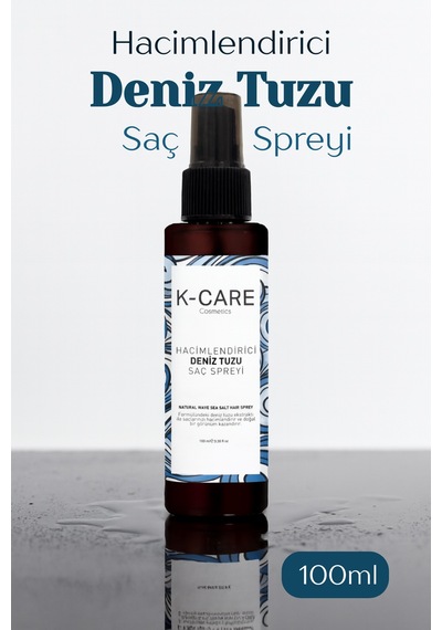 K K-care Cosmetics Doğal Dalga Sağlayan ve Hacim Veren Deniz Tuzu Saç Spreyi 100 ML﻿﻿