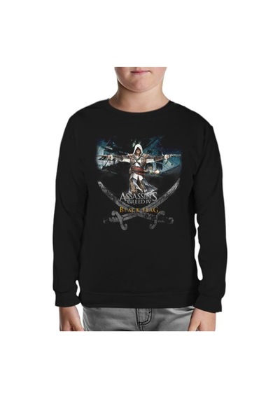 Lord Tshirt Assassin'S Creed 4 Siyah Çocuk Sweatshirt