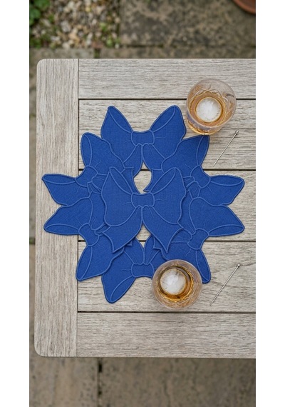 Rosea Azure Embroiderered Kokteyl Peçetesi
