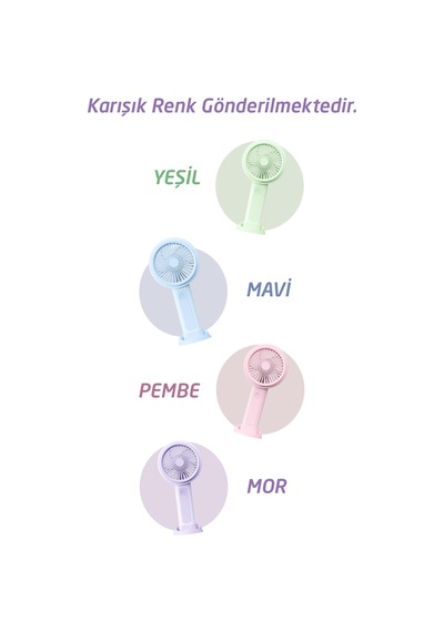 Telefon Standlı Taşınabilir El Masa Fanı - Mini Vantilatör Masaüstü Şarjlı Soğutucu