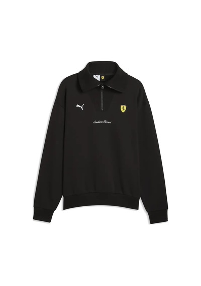 Puma Ferrari Shield Halfzip Fl Siyah Erkek Sweatshirt