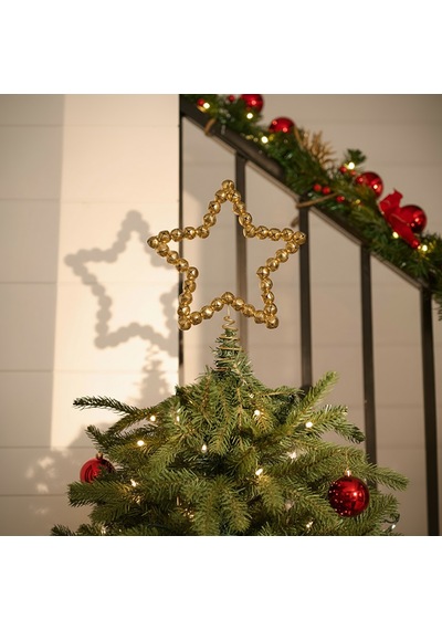 Karaca Home New Year Yılbaşı Twinkle Star Ağaç Başlığı Gold