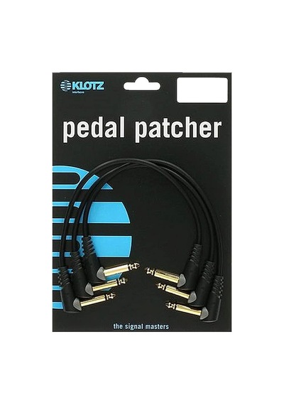 3'lü Altın Uçlu Açılı Pedal Patch Kablosu 30cm Standart