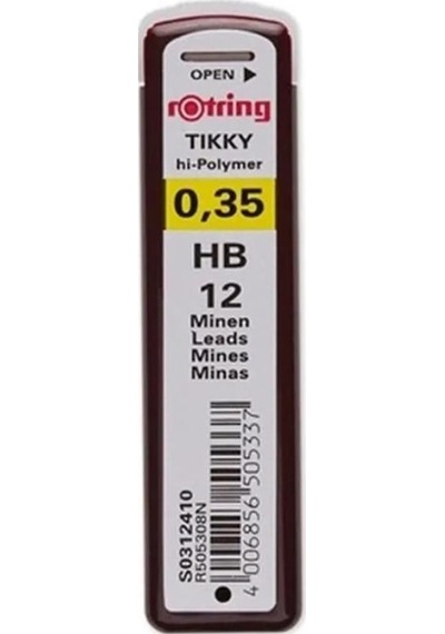 Rotring Siyah Kalem Uçu 0.35 MM 3 Adet