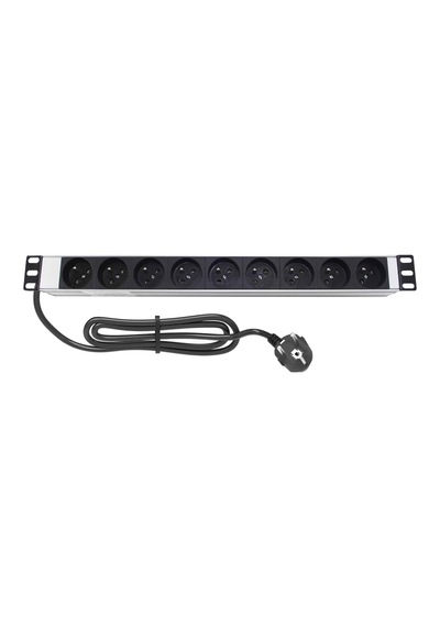 Amp Connect 19" 1u 9 Ups / Fransız Soketli Alüminyum Kabin Prizi Pdu