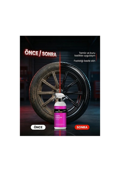 Araç Oto Lastik Parlatıcı Sprey 500ml Raven