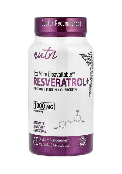 Nutri, Resveratrol+ Antioxidants 60 Vegan Capsules