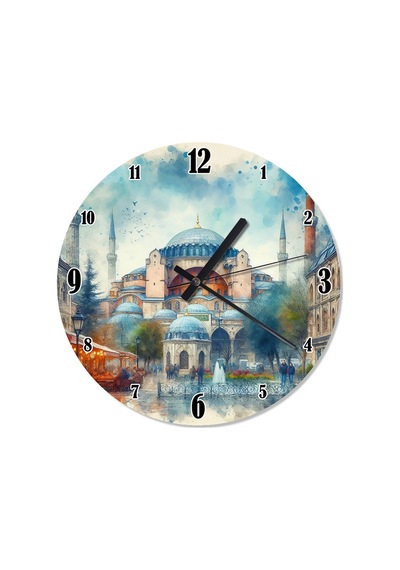 Ayasofya Camii Sessiz Duvar Saati Çok Renkli