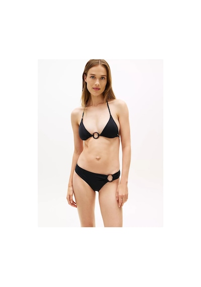 Tommy Hilfiger Kadın Suni Kaplumbağa Kabuğu Desenli Halkadan Metalik Detaylı Siyah Bikini Üstü-15043 Tommy Hilfiger Kadın Suni Kaplumbağa Kabuğu Desenli Halkadan Metalik Detaylı Siyah Bikini Üstü-15043
