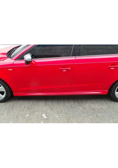 Audi A3 8v Hb Aero Yan Marşpiyel Seti Plastik 2 Adet Mat Siyah 2012-2019 Karlık+ek+bodykit
