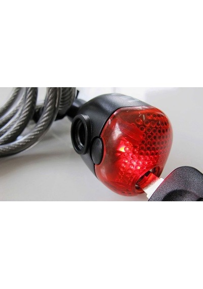Ulac Pulsar Neo Flash Anahtarlı Sipral Kilit Işıklı (1500mm/8mm) Siyah