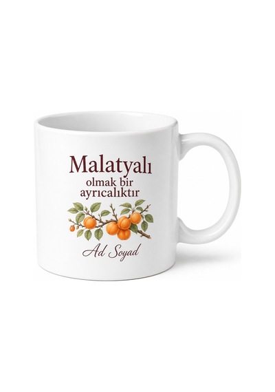 Malatyalı Yazılı Baskılı Kupa Bardak Hediye Malatya Hemşehri Kupası Beyaz / Çok Renkli