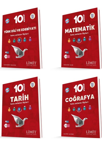 Limit 2026 10. Sınıf Matematik + Türk Dili + Tarih+ Coğrafya Konu Kaf Seti 5 Kitap Güncel Müfredat