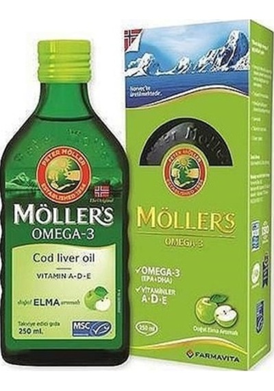 Möller'S Omega 3 Balık Yağı Şurubu 250 Ml Elma Aromalı