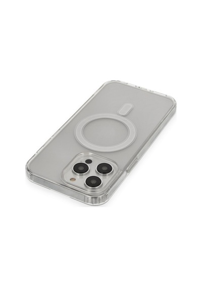 Apple iPhone  Uyumlu- 13 Pro Max Kılıf Matte Şeffaf Magneticsafe - Şeffaf