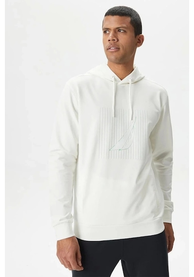Nautica Nautıca Erkek Beyaz Standart Fit Sweatshirt Beyaz
