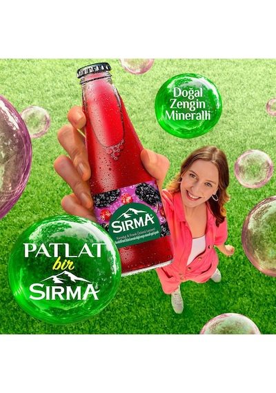 Sırma B Vitaminli Karadut & Frenk Üzümü Aromalı Doğal Maden Suyu 200 Ml X 24 Adet