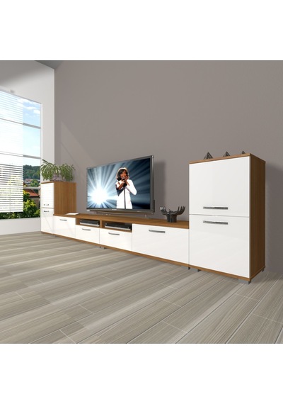 Decoraktiv Eko 9220 Slm Tv Ünitesi Tv Sehpası Ceviz - Beyaz