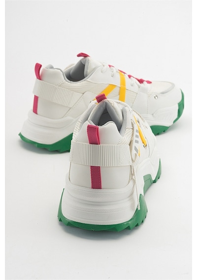 Luvishoes Leona Beyaz Fuşya Kadın Spor Sneakers Beyaz - Fuşya