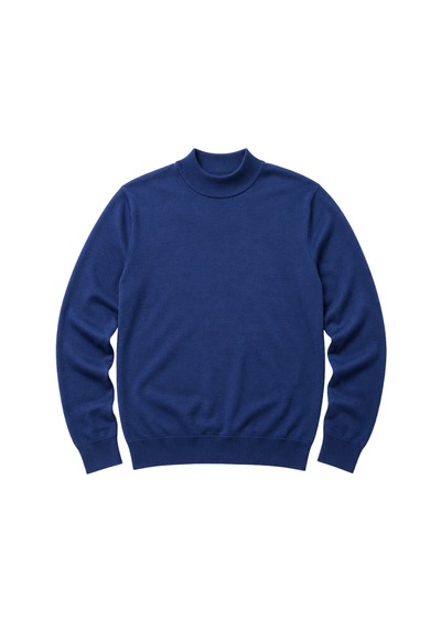 Battalmoda Erkek Büyük Beden İndigo Yarım Balıkçı Pamuklu Kazak 3xl-4xl-5xl-6xl