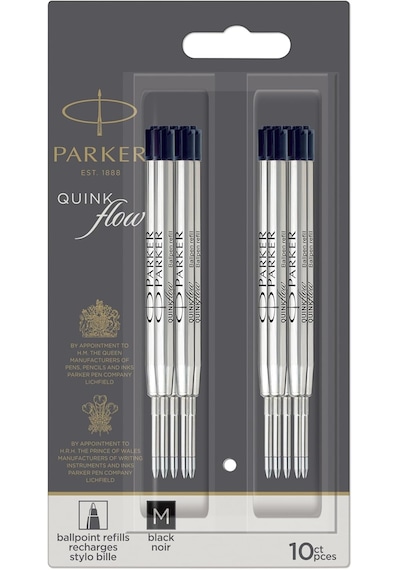 Parker Tükenmez Kalem Yedekleri Orta Nokta Siyah Quinkflow Mü Çok Renkli