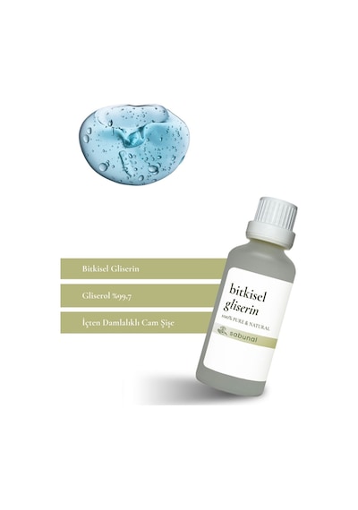 Sabunal Gliserin 50 ML - Bitkisel Kaynaklı Yüksek Nemlendirici   Bitkisel Üretim