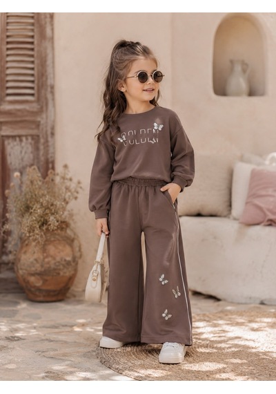 Lumia Baby Golden Kelebek Nakışlı Kız İkili Eşofman Takım 6-9 Yaş -kay4427410 - Kahverengi Lumia Baby Golden Kelebek Nakışlı Kız İkili Eşofman Takım 6-9 Yaş -kay4427410 - Kahverengi