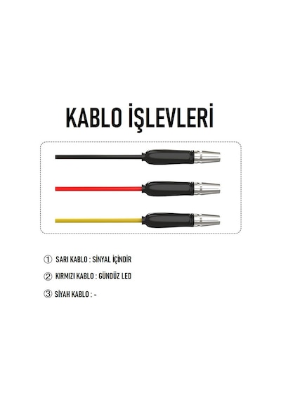 Üniversal Kayan Led Sinyal Lambası Takım Çift Taraflı N11.49