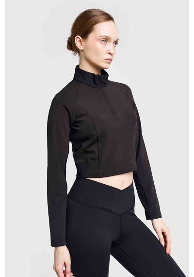 Lescon Kadın Antrenman Yarım Fermuarlı Sweatshirt 26b-2059 siyah