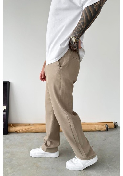 Taş Fitilli Baggy Pantolon