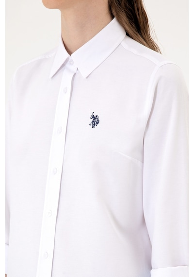 U.S. Polo Assn. Kadın Beyaz Uzun Kollu Basic Gömlek 50316711-VR013