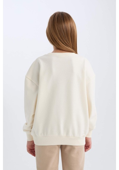 DeFacto Kız Çocuk Oversize Geniş Kalıp Bisiklet Yaka Ayıcık Baskılı Sweatshirt D0607A824AUER99 DeFacto Kız Çocuk Oversize Geniş Kalıp Bisiklet Yaka Ayıcık Baskılı Sweatshirt D0607A824AUER99