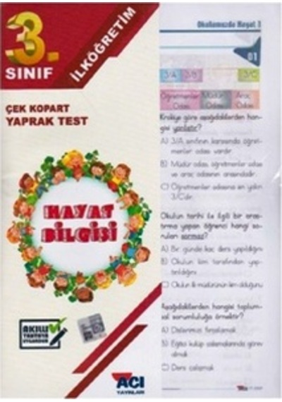3.Sınıf Hayat Bilgisi Yaprak Test Açı Yayın