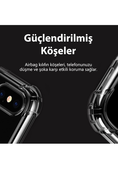 Huawei P Smart 2019 Kılıf Antishock Darbe Emici Şeffaf Silikon