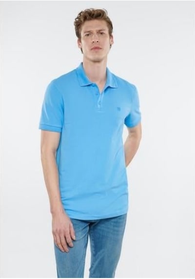 Polo Tişört-canlı Mavi Açık Mavi