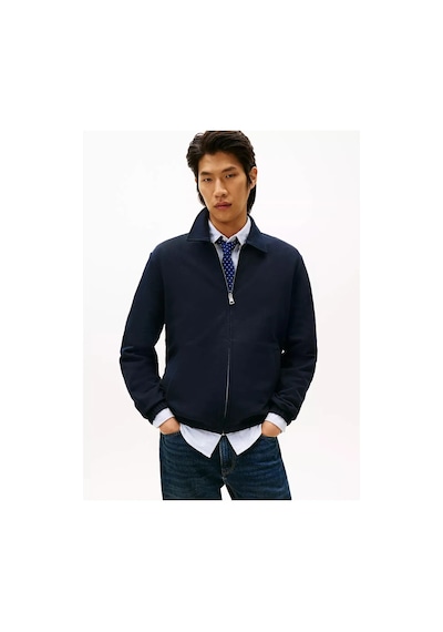 Tommy Hilfiger Essentıal Terry Ivy Jacket Erkek Mavi Sweatshirt - Mw0mw41767