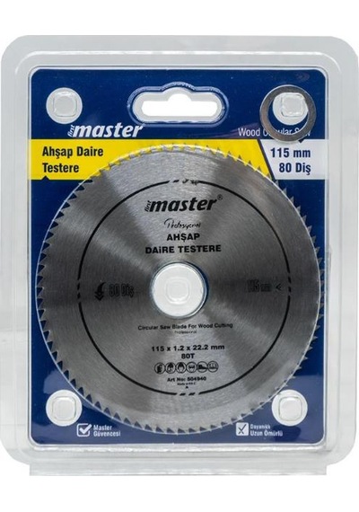 Master Ahşap Daire Testere Bıçağı 115mm 80 Diş