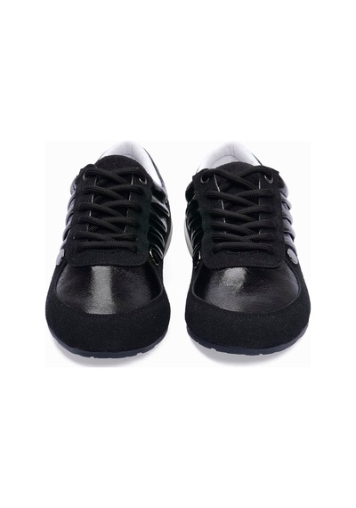 Kadın Süet Sneaker Metalik Detaylı Günlük Spor Ayakkabı Telora Siyah Siyah