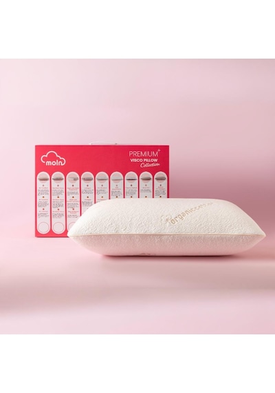 Moln Organic Cotton Visco Yastık Doğal & Cilt Dostu Beyaz