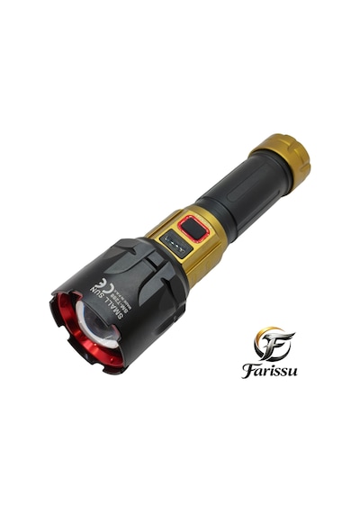 Small Sun Sm-t288 50w 5000 Lümen Dijital Ekranlı Şarjlı El Feneri - 8800mah Pil Siyah