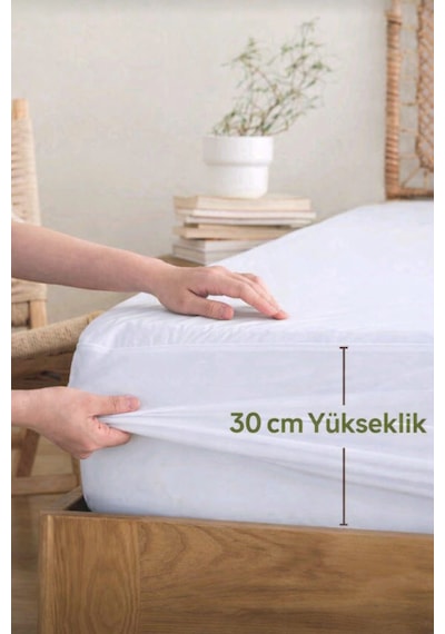 SUVAY Sıvı Geçirmez Alez Micro Fitted Çarşaf Tipi Yatak Koruyucu Tek ve Çift Kişilik