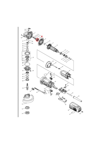 Makita GA4540C Rulman 6001 Ürün Kodu 211142-7