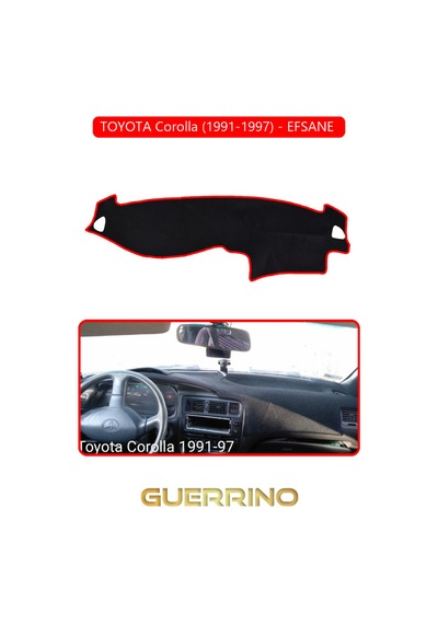 Toyota Corolla 1991-1997 - Efsane Torpido Koruma Halısı Kırmızı Kenar