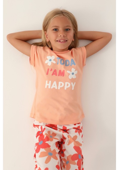 Rolypoly Today Somon Kız Çocuk Pijama Takımı 5274-43138 Somon