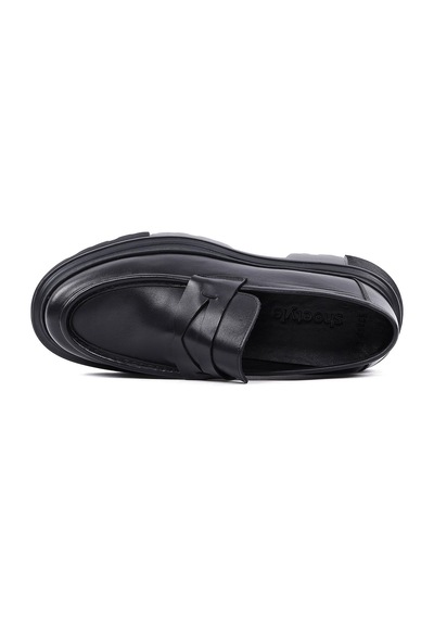 Shoetyle - Hakiki Deri Siyah Renk Günlük Erkek Ayakkabı - 250-132470-1552