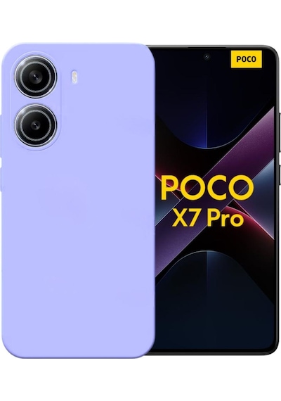 Poco X7 Pro Iron Man Edition Uyumlu Silikon Kılıf - Kamera Korumalı Esnek Kapak - Lila Lila